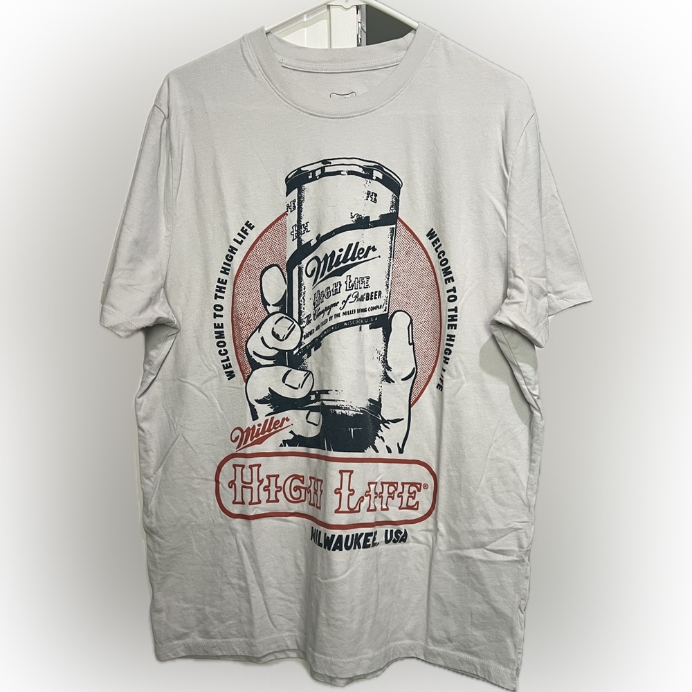 Miller High Life Graphic Tee - Light Gray